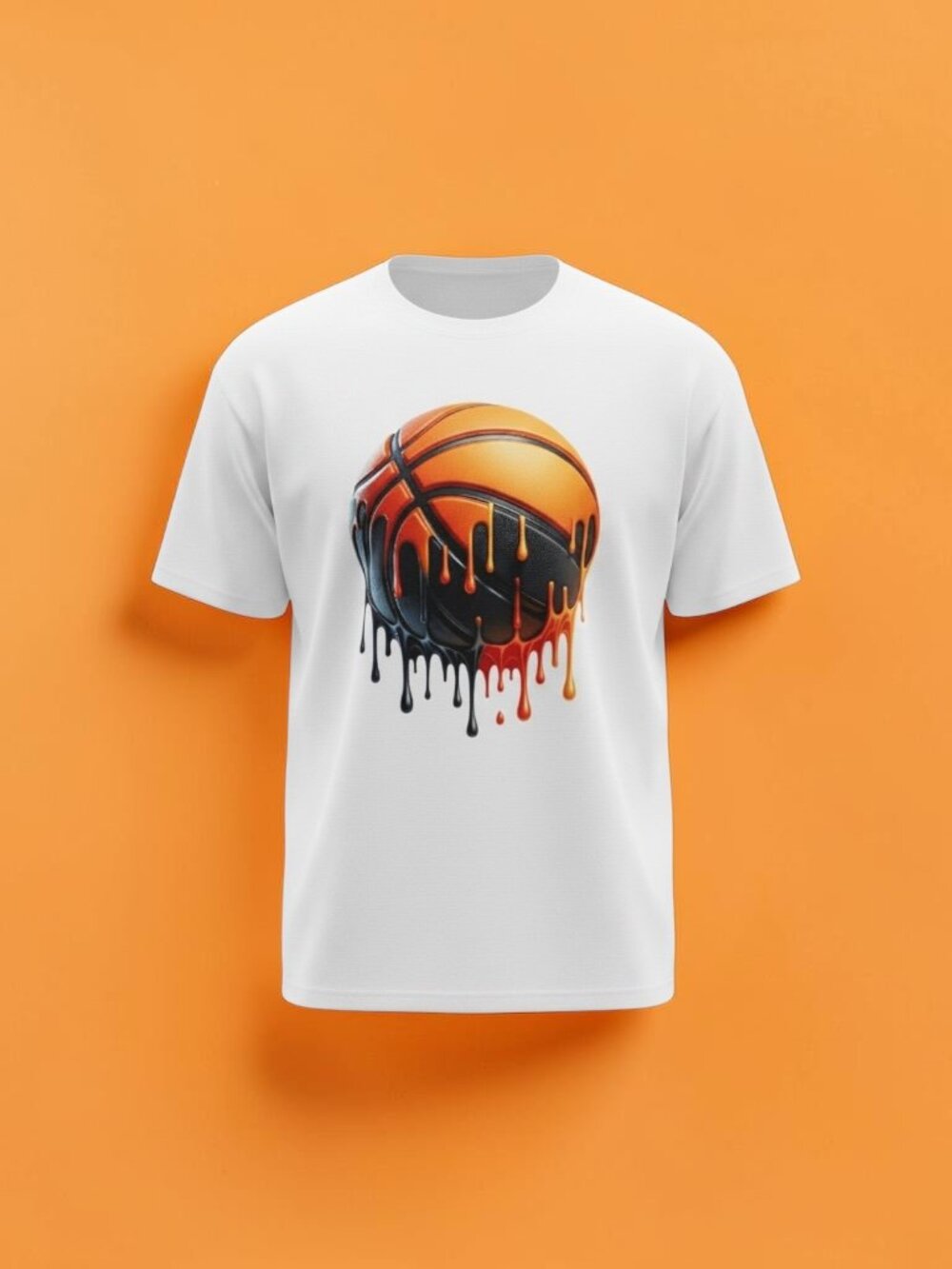 Men's White T-Shirt - Basketball Graphic Tee - Size Large
